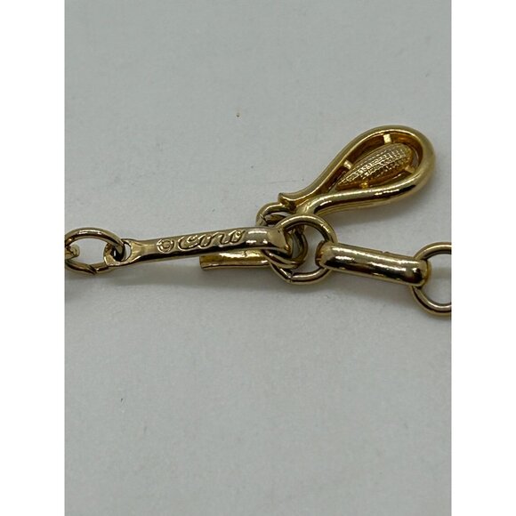 Vintage Coro Gold-Tone Necklace & Matching Unsigned Clip-On Earrings Set - Picture 14 of 15